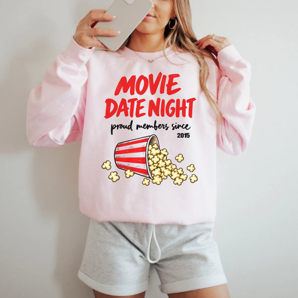 Couple Sweatshirt Movie Date Club | Her