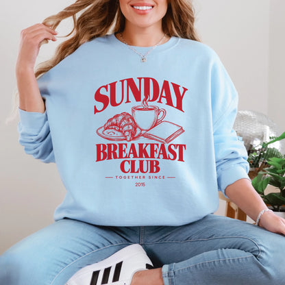 mamagibt Couple Sweatshirt Breakfast Club | Her Sweatshirt Couple Breakfast Club | Her Light Blue personalisiert