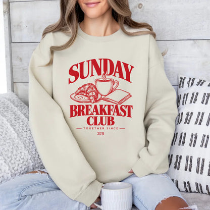 mamagibt Couple Sweatshirt Breakfast Club | Her Sweatshirt Couple Breakfast Club | Her Sand personalisiert