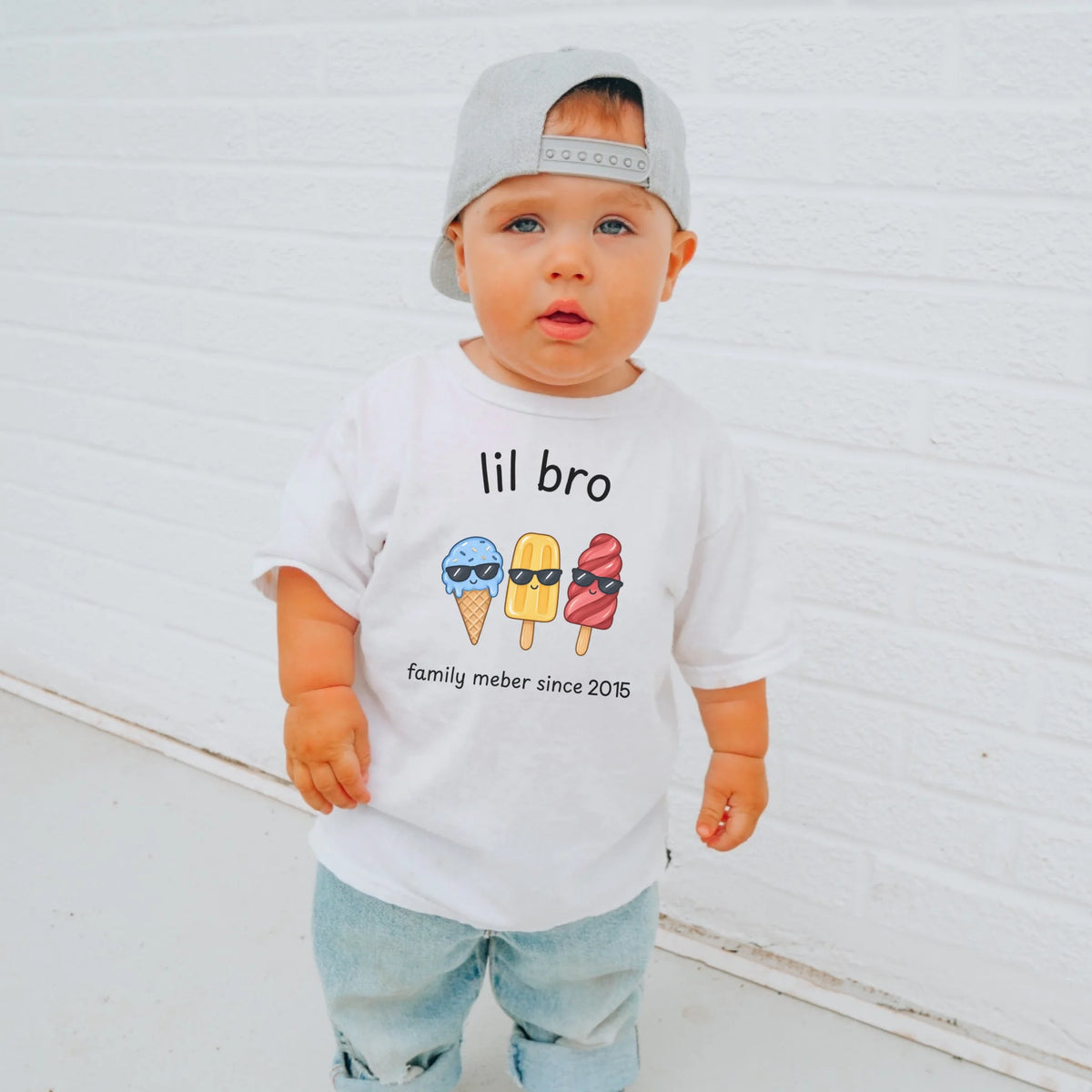Printify Baby T-Shirt lil bro Baby T-Shirt lil bro White personalisiert