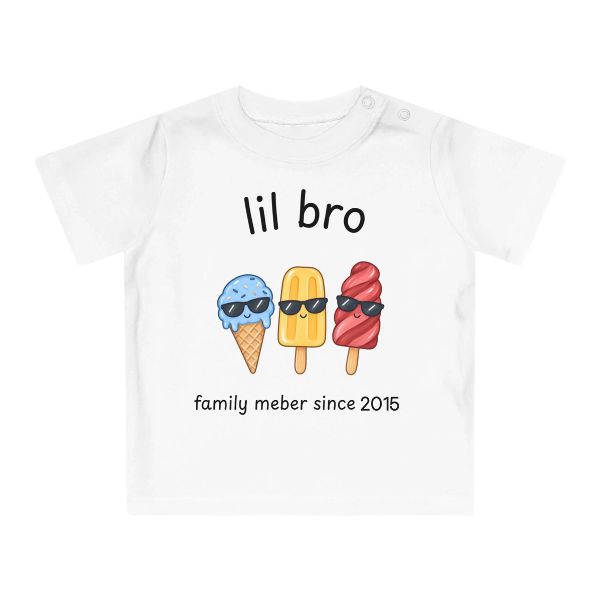 Printify Baby T-Shirt lil bro personalisiert