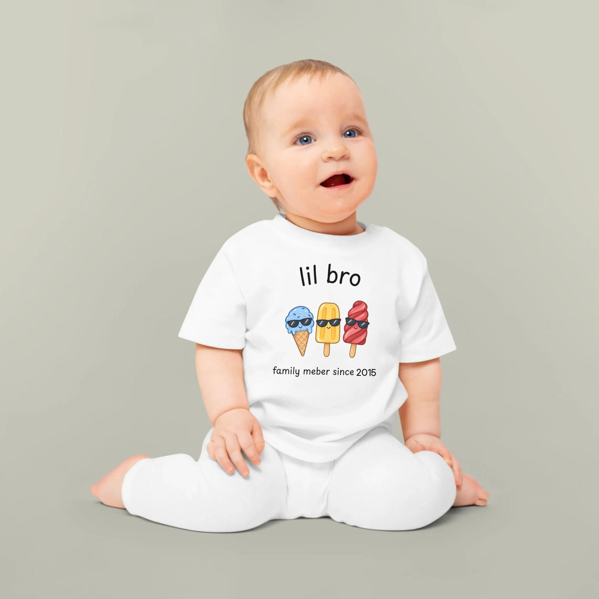 Printify Baby T-Shirt lil bro personalisiert