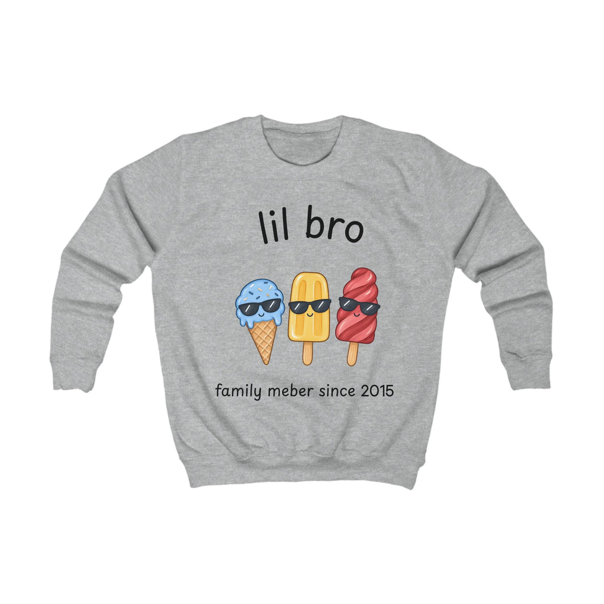 mamagibt Kinder Sweatshirt lil bro Kinder Sweatshirt lil bro Heather Grey personalisiert