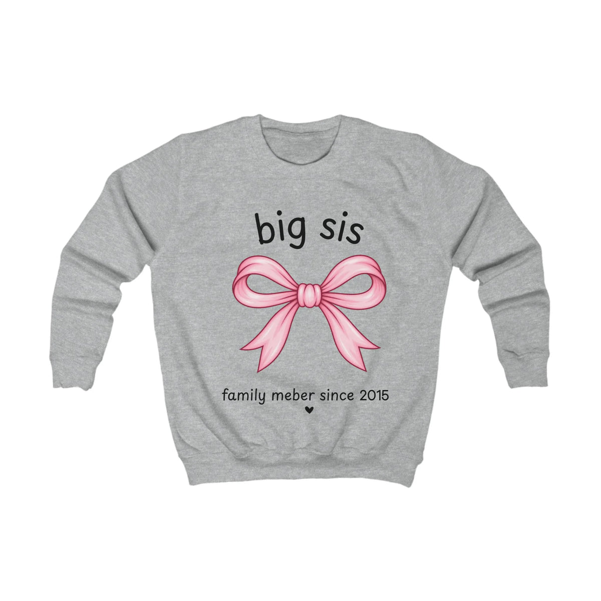 Printify Kinder Sweatshirt lil sis Kinder Sweatshirt lil sis Heather Grey L personalisiert