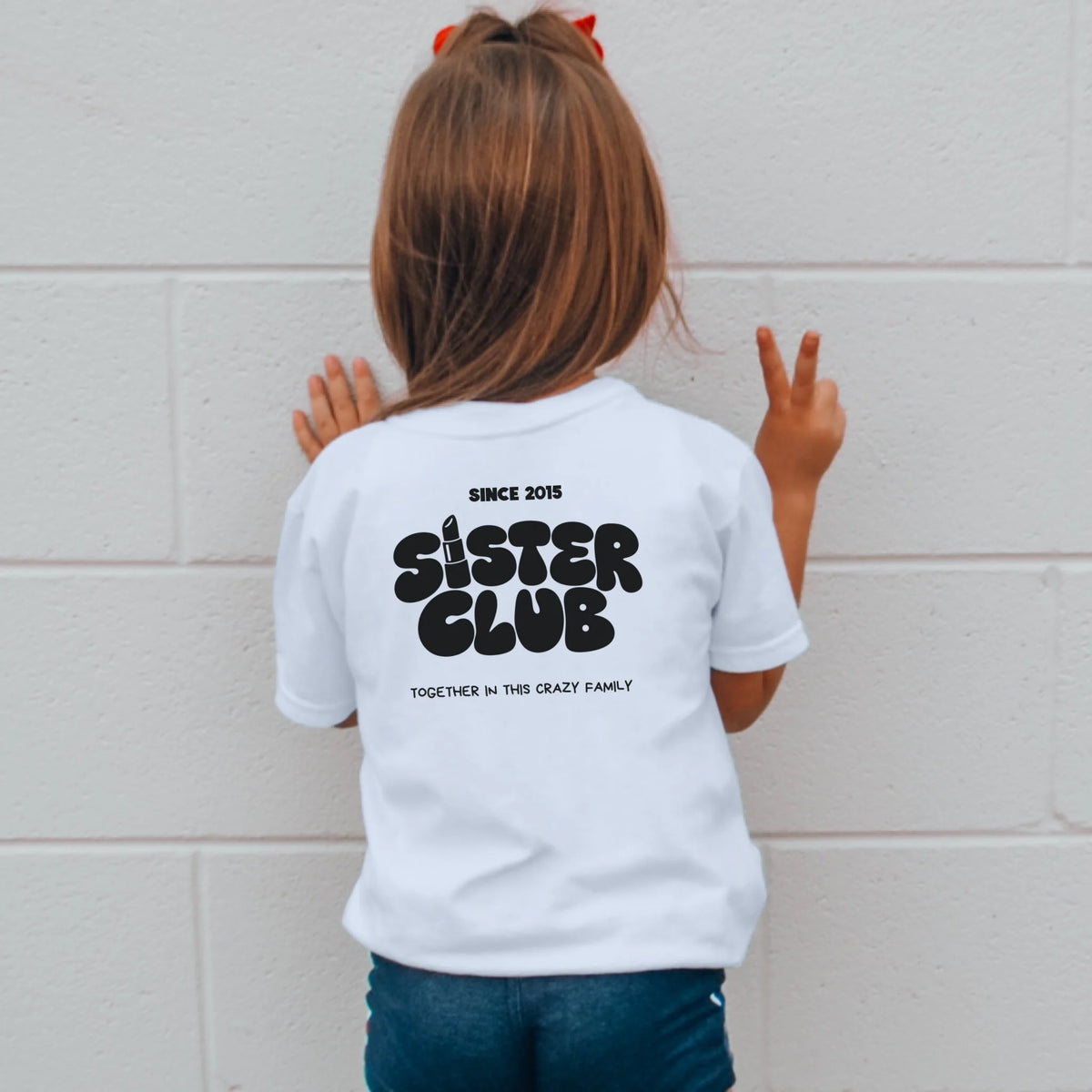 mamagibt Kinder T-Shirt Sister Club personalisiert