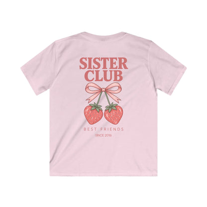 Printify Kinder T-Shirt Sisters Kinder T-Shirt Sisters Light Pink personalisiert
