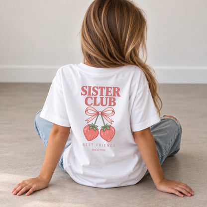 Printify Kinder T-Shirt Sisters Kinder T-Shirt Sisters White personalisiert