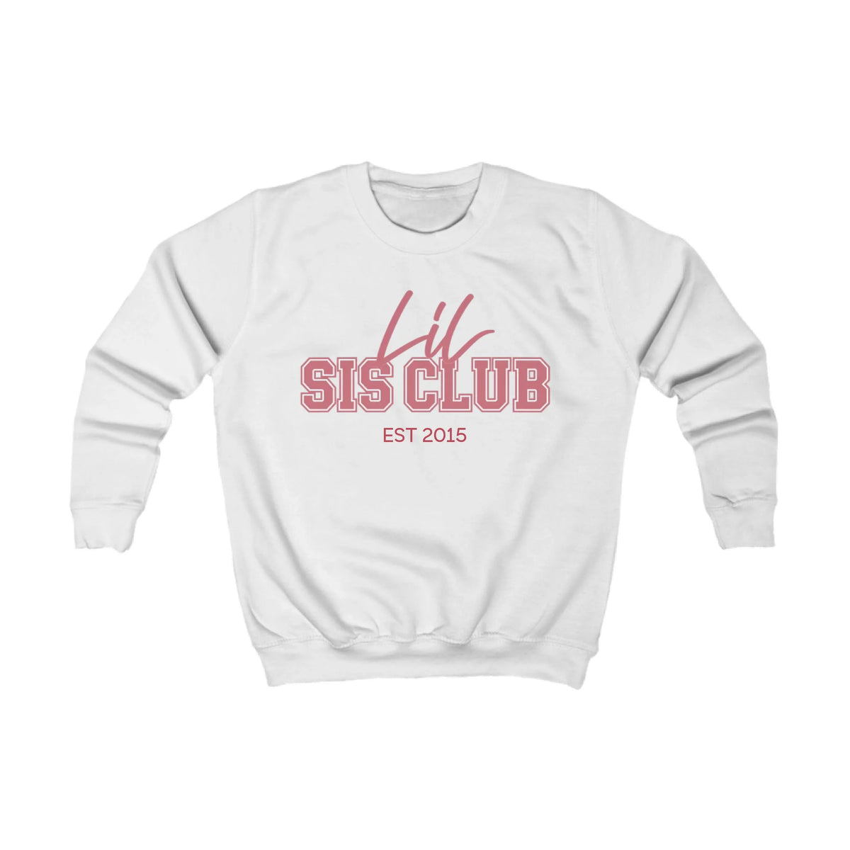 Kinder Sweatshirt lil sis club Kinder Sweatshirt lil sis club Arctic White L personalisiert