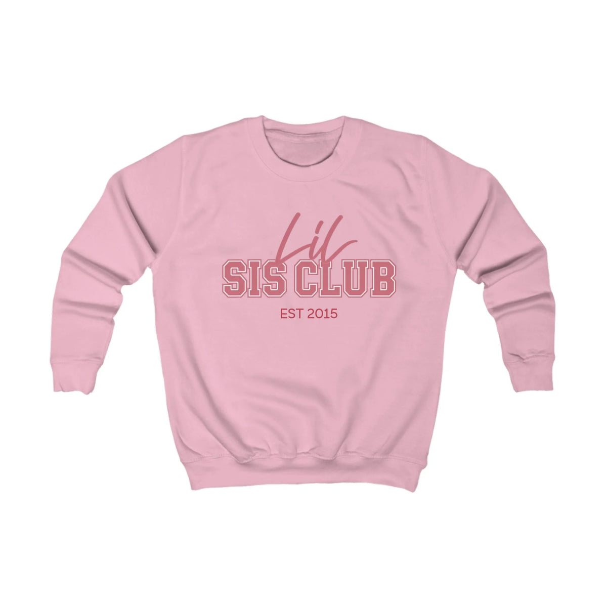 Kinder Sweatshirt lil sis club Kinder Sweatshirt lil sis club Baby Pink personalisiert