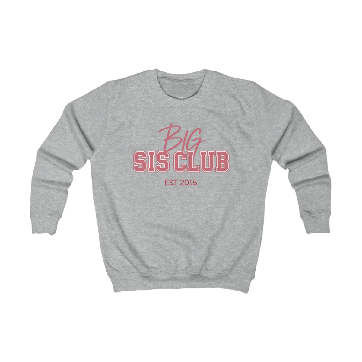 Printify Kinder Sweatshirt big sis club personalisiert