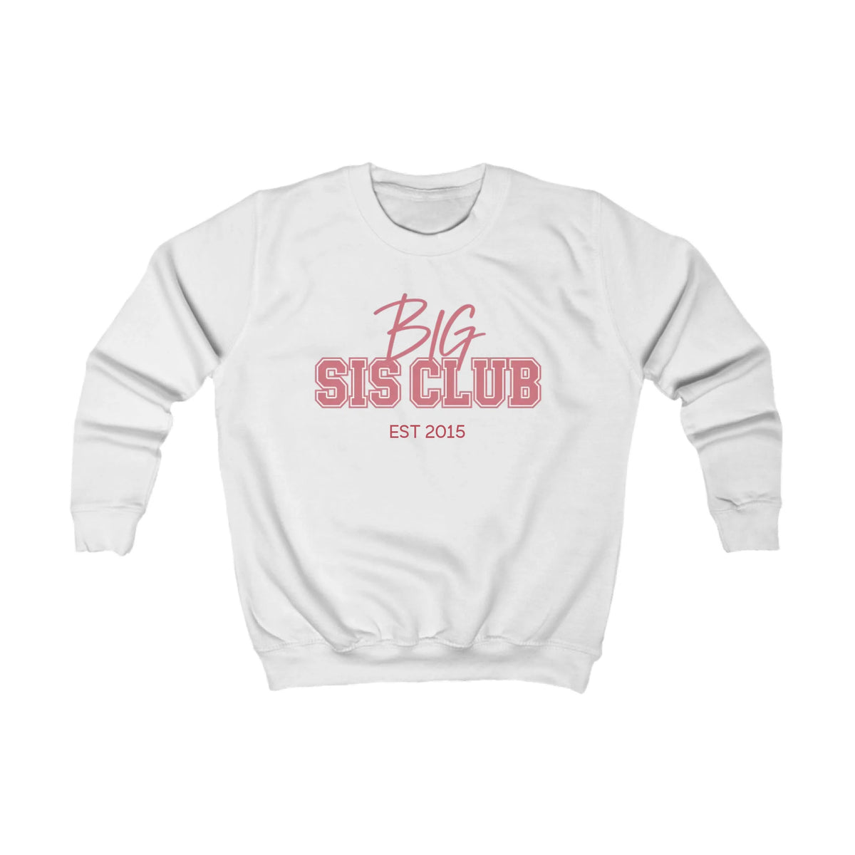 Printify Kinder Sweatshirt big sis club personalisiert