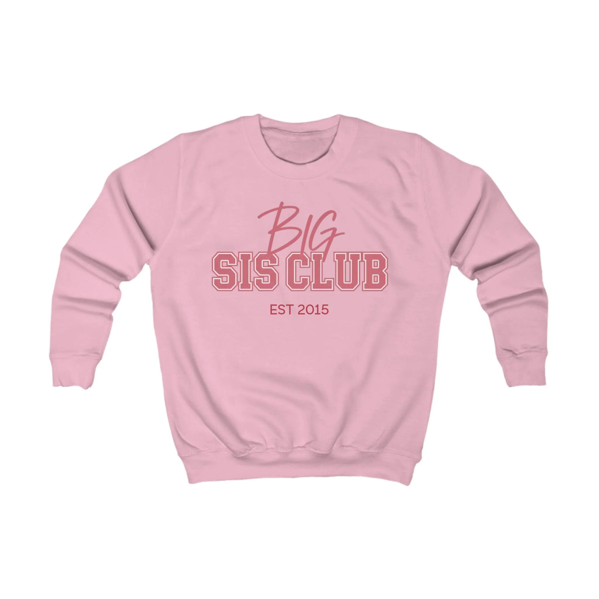 Kinder Sweatshirt big sis club Kinder Sweatshirt big sis club Baby Pink personalisiert