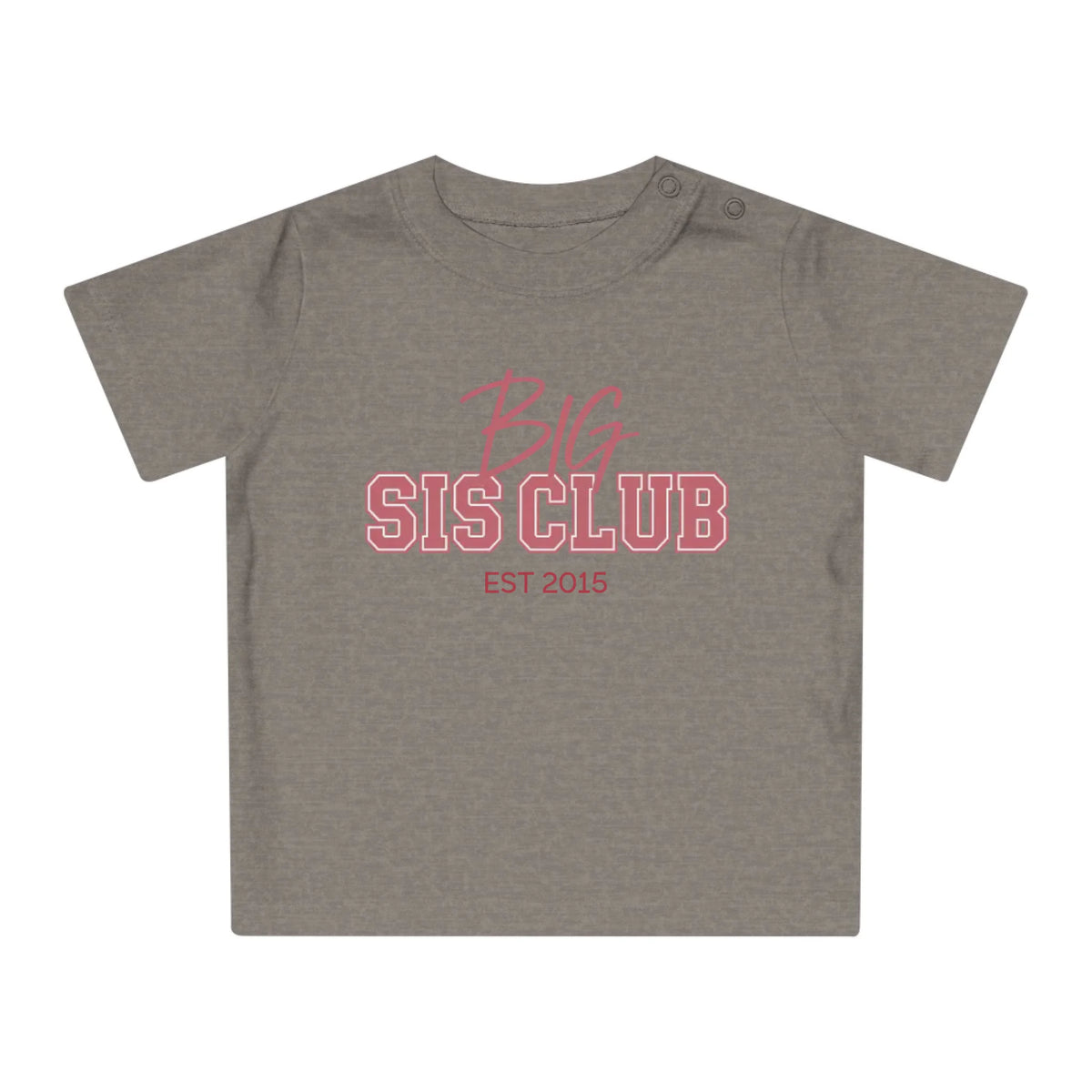 Printify T-Shirt Baby big sis Club T-Shirt Baby big sis Club Heather Grey Melange personalisiert