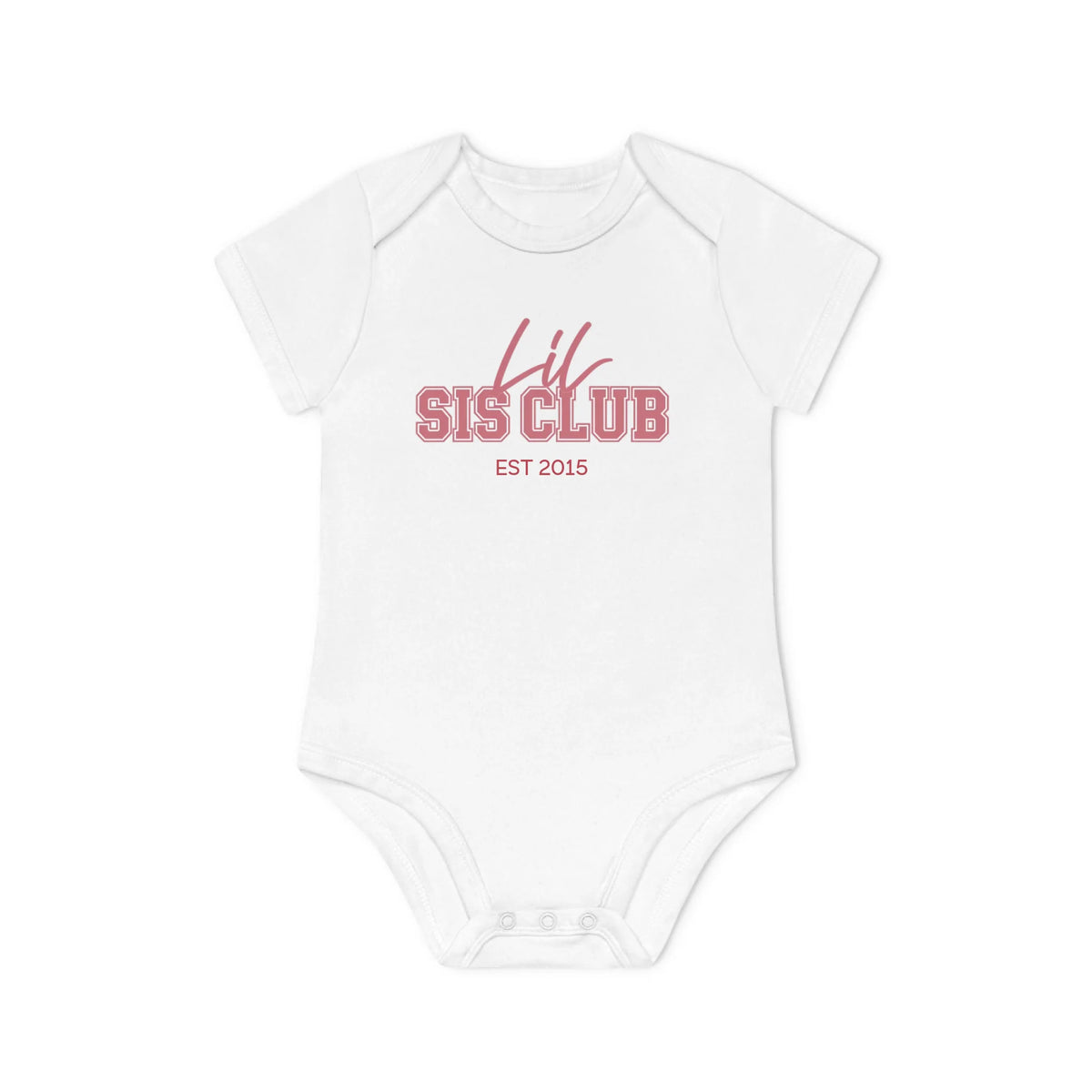 Printify Kurzarm Body lil sis club Kurzarm Body lil sis club White personalisiert