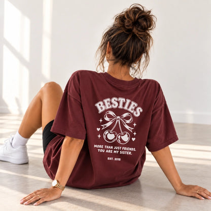 Printify T-Shirt Bestie more than friends personalisiert