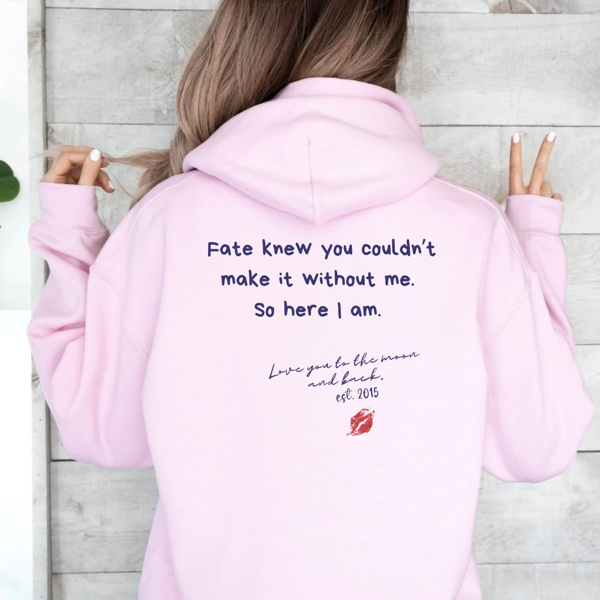 mamagibt Hoodie Bestie till the moon Hoodie Bestie till the moon Light Pink personalisiert