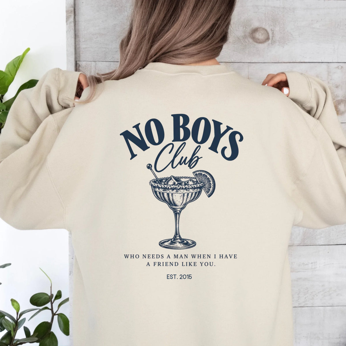 mamagibt Bestie Sweatshirt no Boy CLub Bestie Sweatshirt no boys club Sand personalisiert