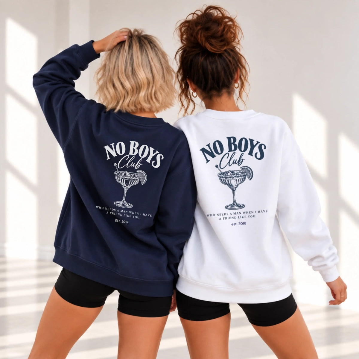 mamagibt Bestie Sweatshirt no Boy CLub Bestie Sweatshirt no boys club Ash personalisiert