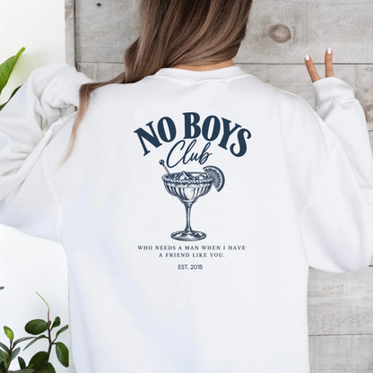 mamagibt Bestie Sweatshirt no Boy CLub Bestie Sweatshirt no boys club White personalisiert