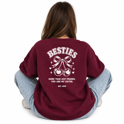 mamagibt Bestie Sweatshirt more than friends personalisiert