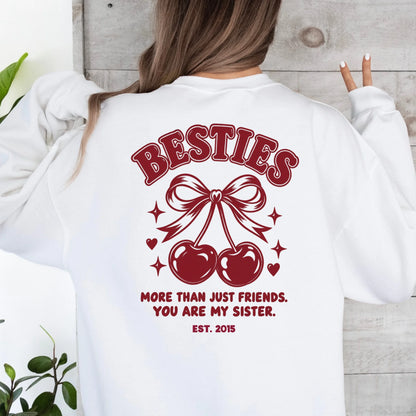 mamagibt Bestie Sweatshirt more than friends Bestie Sweatshirt more than friends White personalisiert