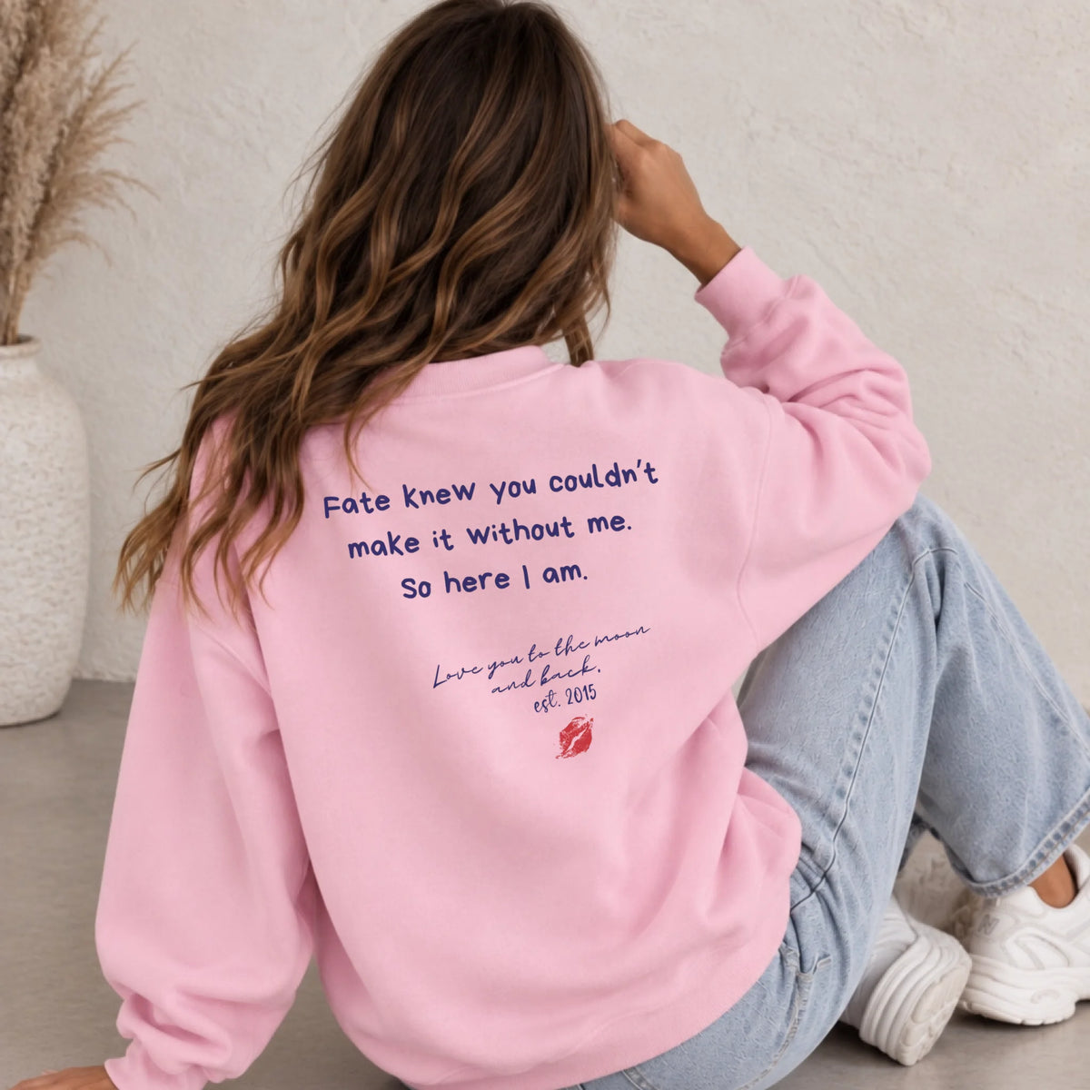 mamagibt Bestie Sweatshirt till the moon Bestie Sweatshirt till the moon Light Pink personalisiert