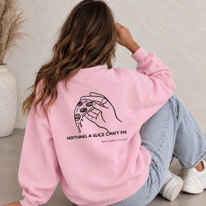mamagibt Bestie Sweatshirt Pizza Pizza Bestie Sweatshirt Pizza Pizza Light Pink personalisiert