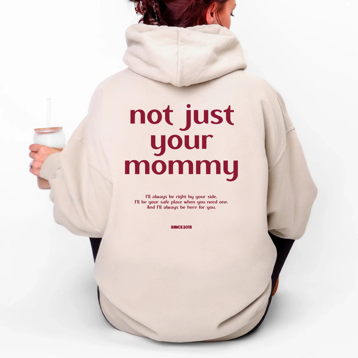 mamagibt Hoodie not just your mommy Hoodie not just your mommy Sand personalisiert