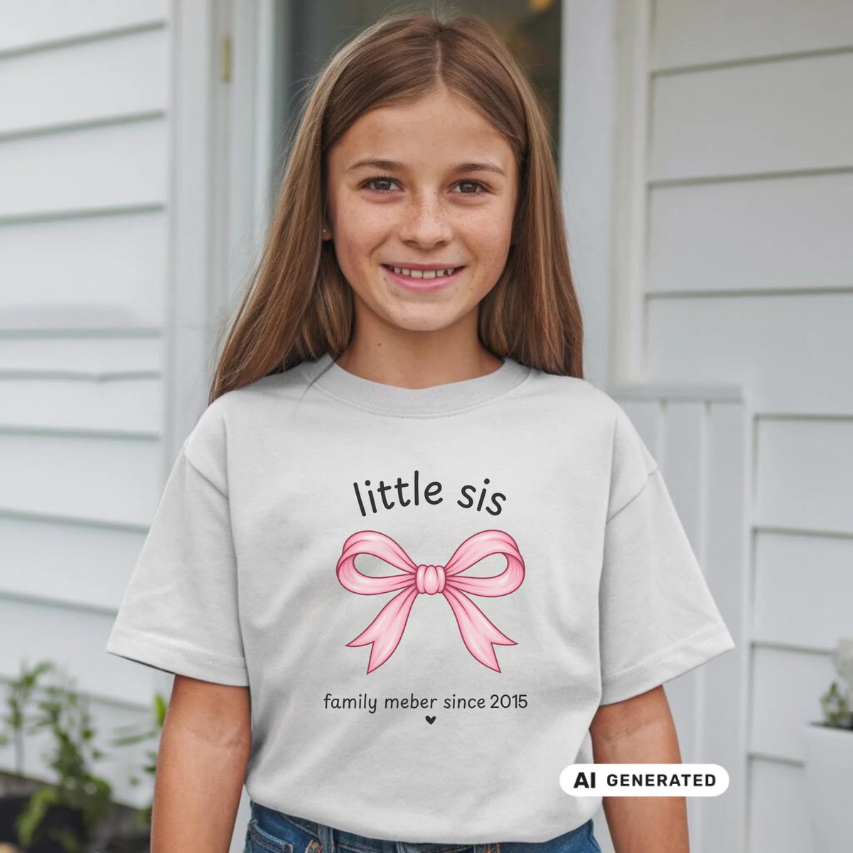 mamagibt Kinder T-Shirt lil sis Kinder T-Shirt lil sis White personalisiert