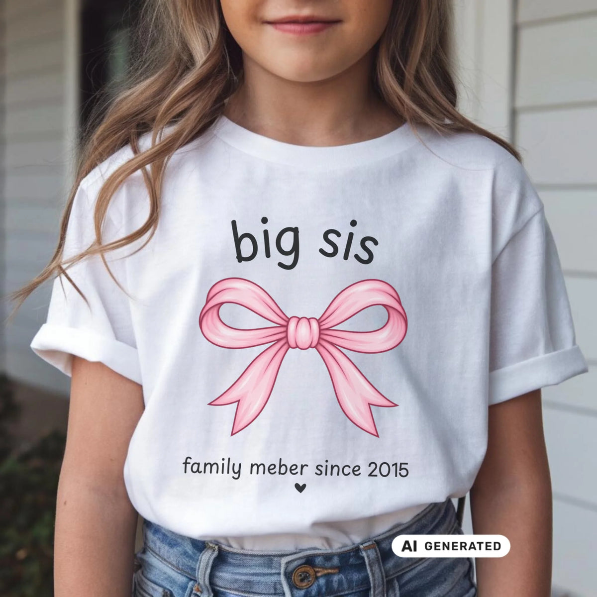 mamagibt Kinder T-Shirt big sis Kinder T-Shirt big sis White personalisiert