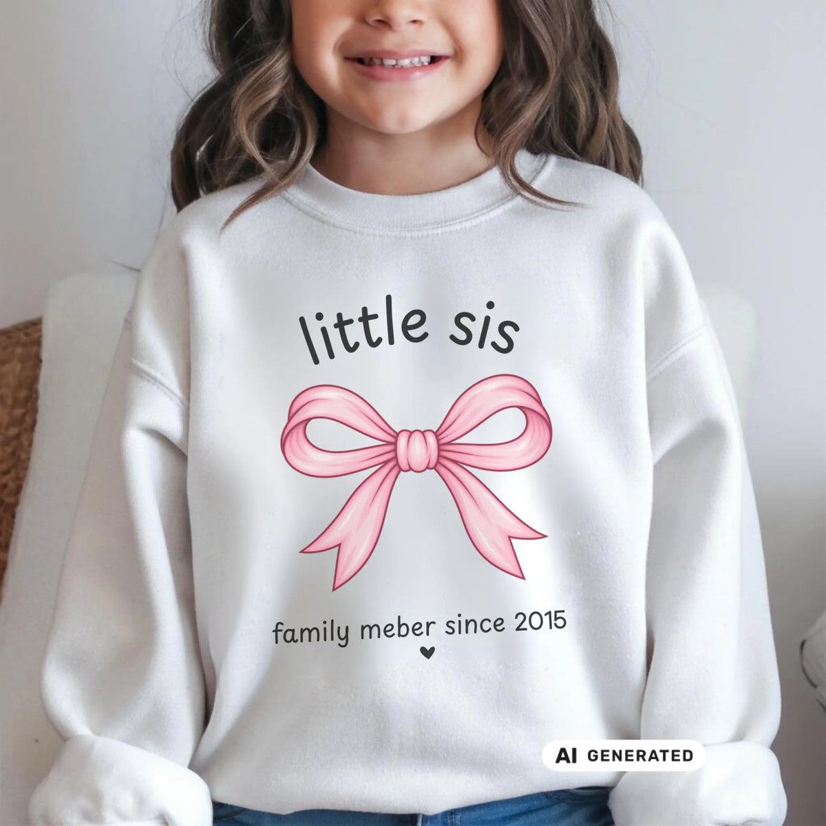 mamagibt Kinder Sweatshirt lil sis Kinder Sweatshirt lil sis Arctic White personalisiert