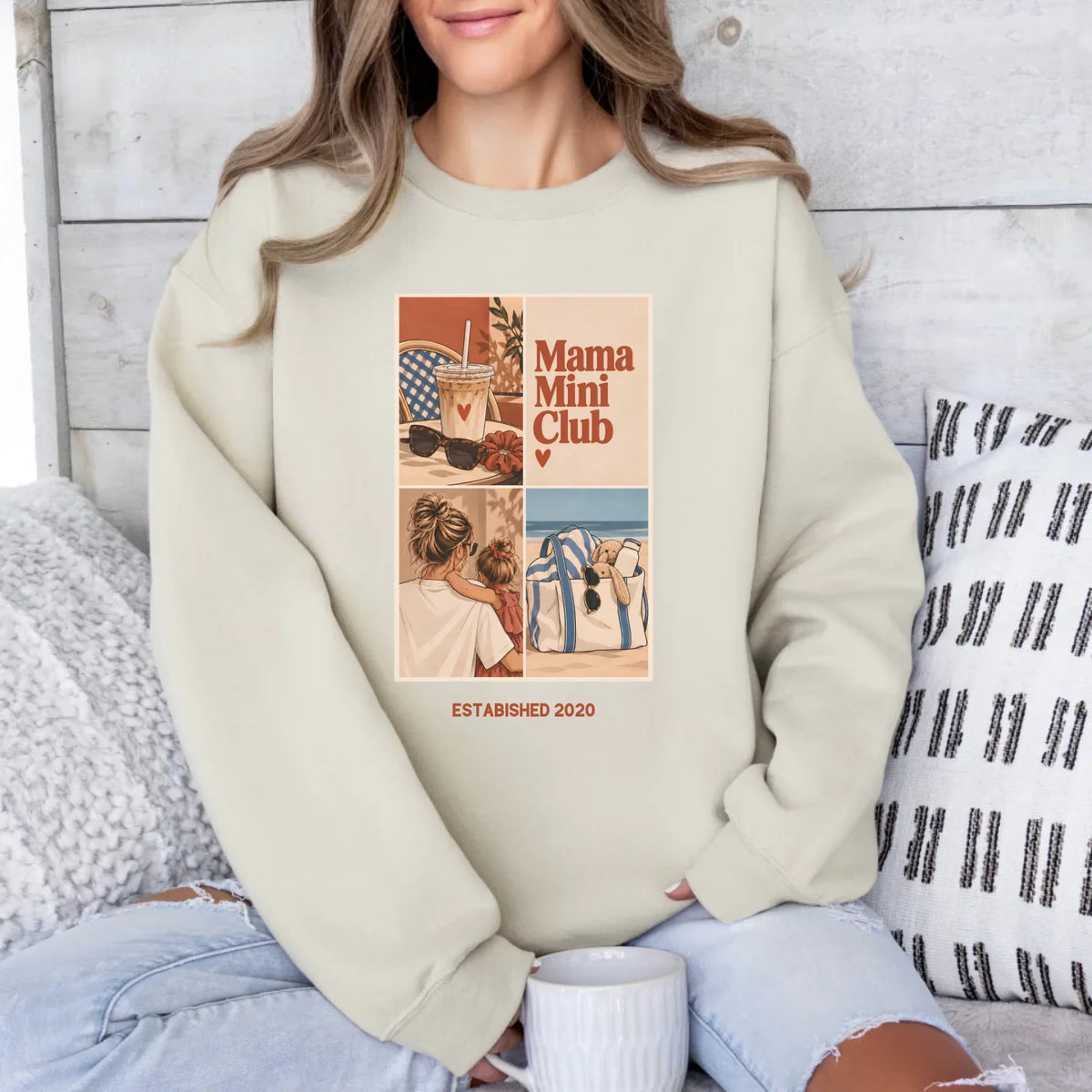 mamagibt Sweatshirt Mama & Mini my life personalisiert