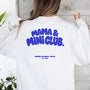 white sweatshirt back model