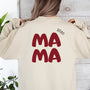 mamagibt Sweatshirt Mama & Mini Back Sweatshirt Mama & Mini Back Sand personalisiert
