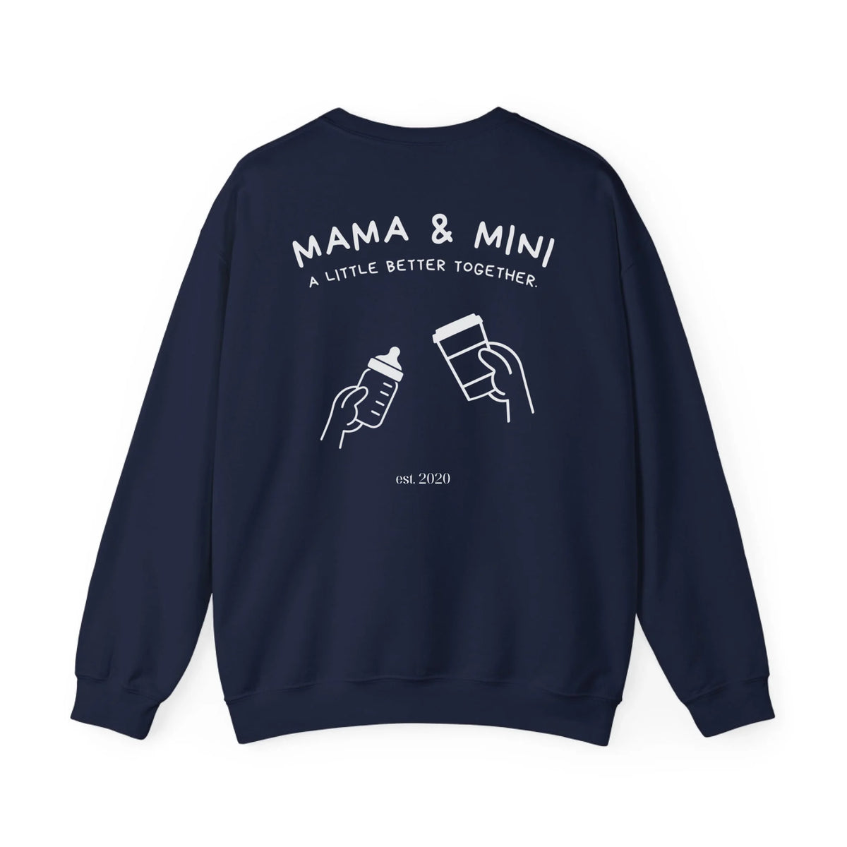 navy sweatshirt back mockup