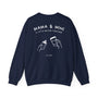 navy sweatshirt back mockup