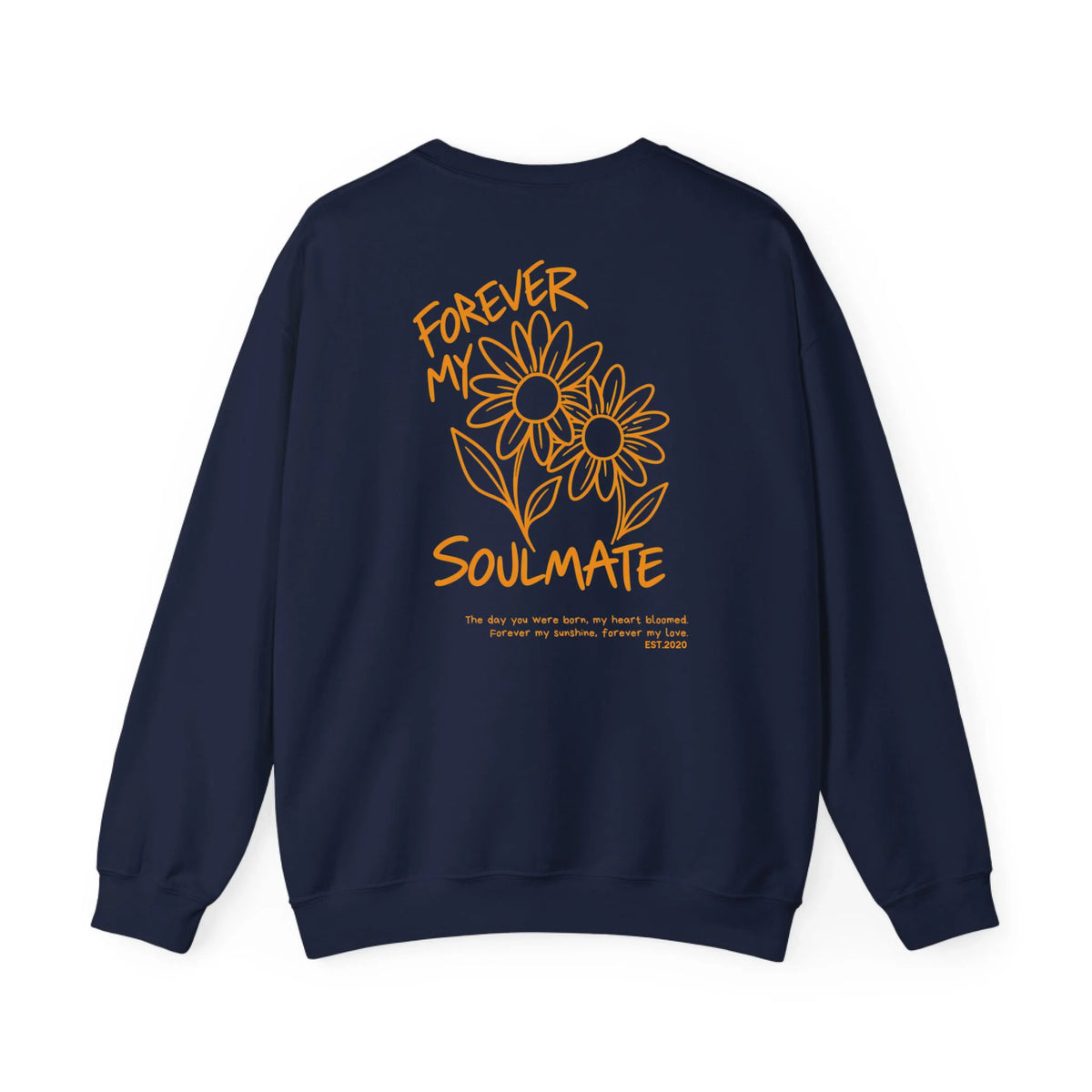 navy sweatshirt back mockup