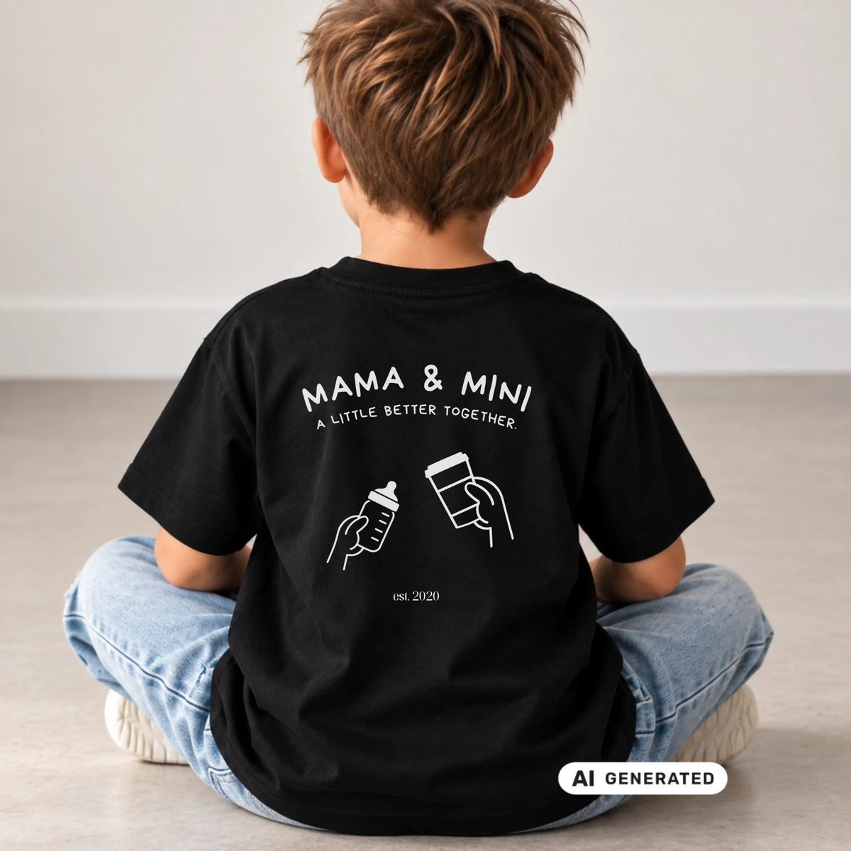Kinder T-Shirt_black_back_jungen