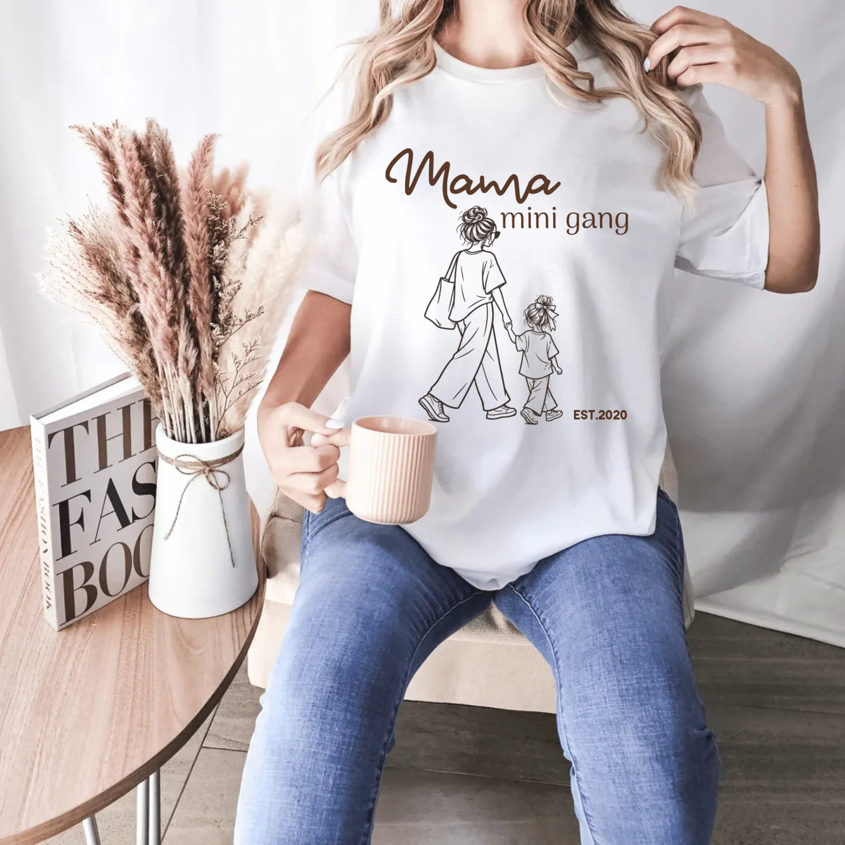 mamagibt T-Shirt Mama & Mini little Gang personalisiert