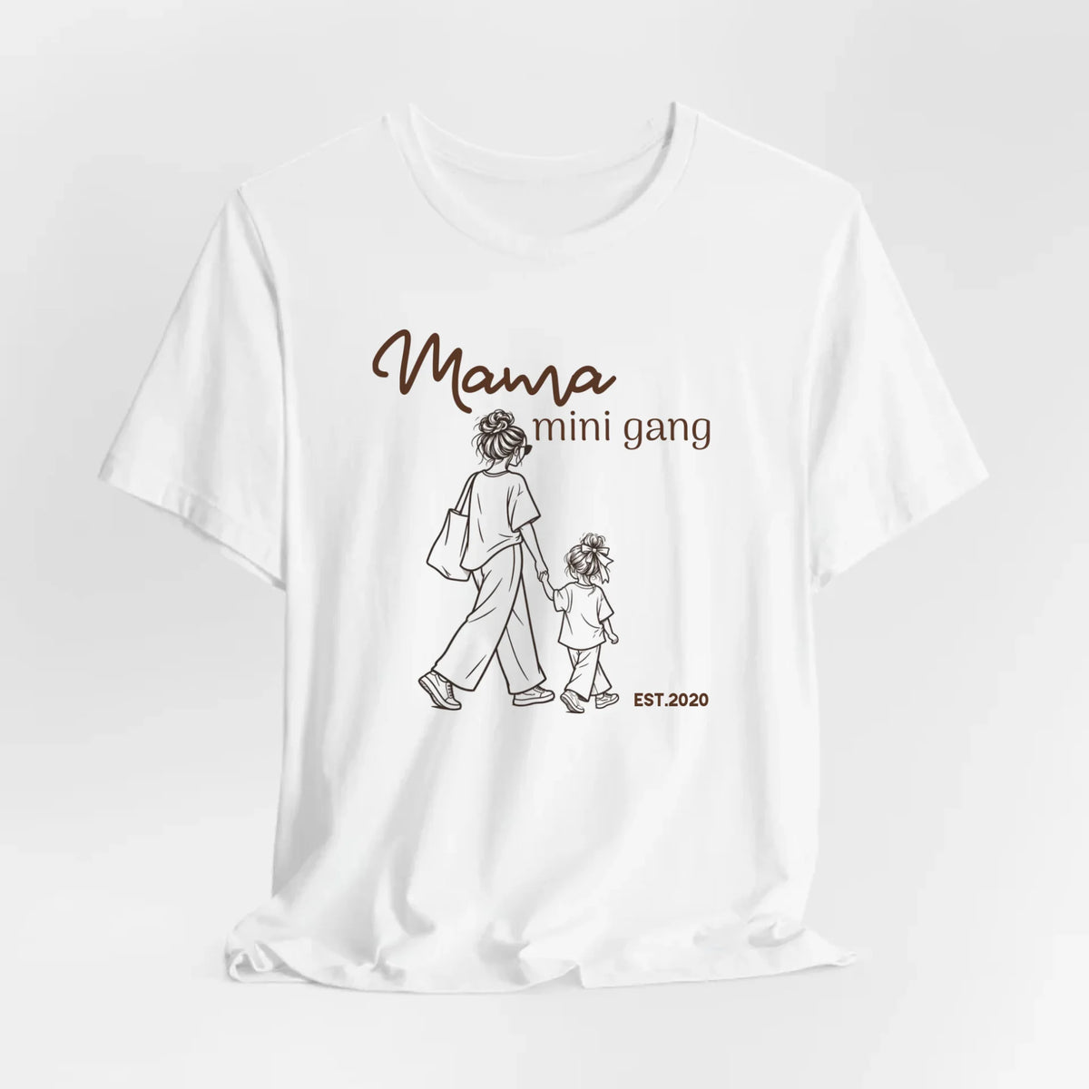 mamagibt T-Shirt Mama & Mini little Gang personalisiert