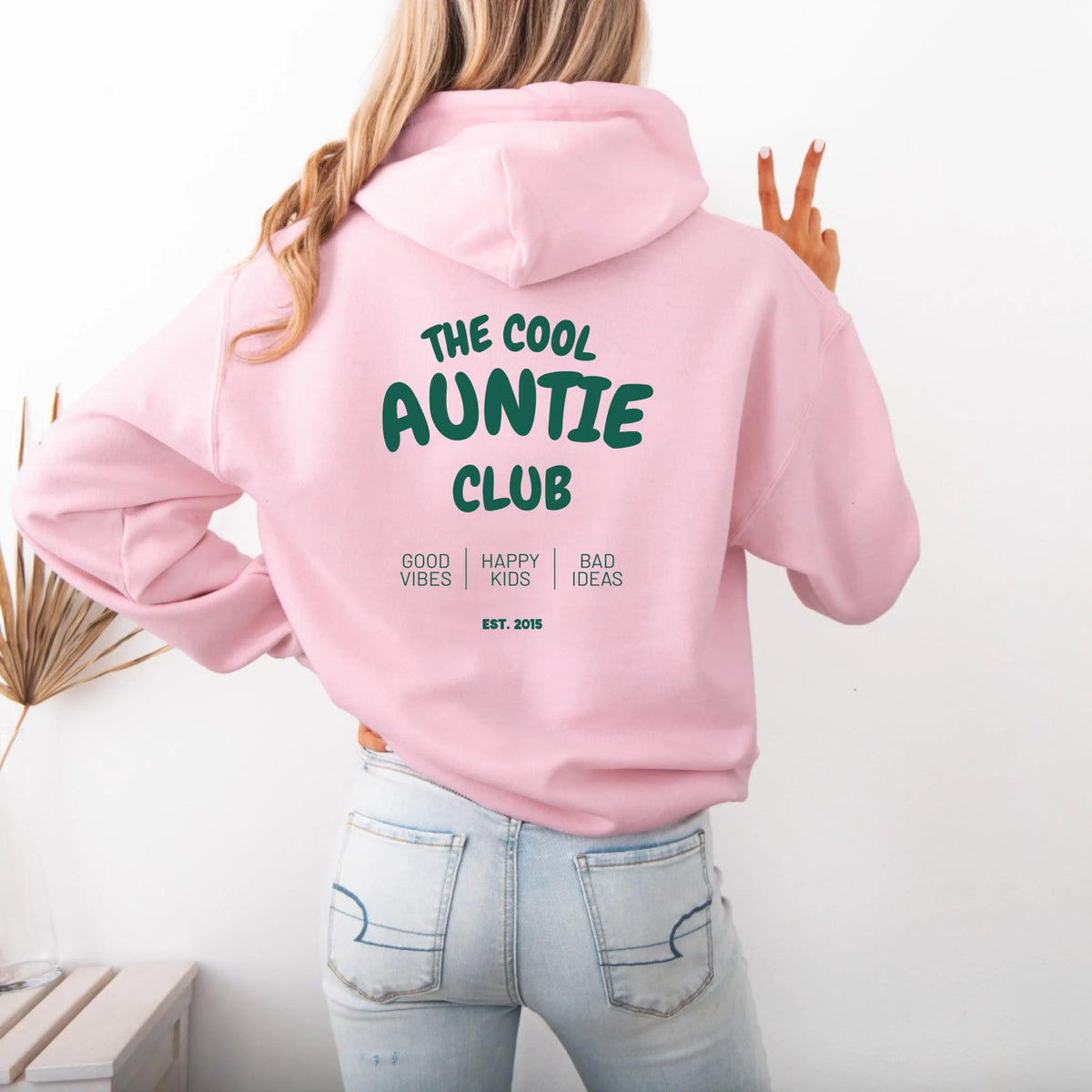 mamagibt Tante Hoodie Cool Auntie Club Tante Hoodie cool auntie club Light Pink personalisiert