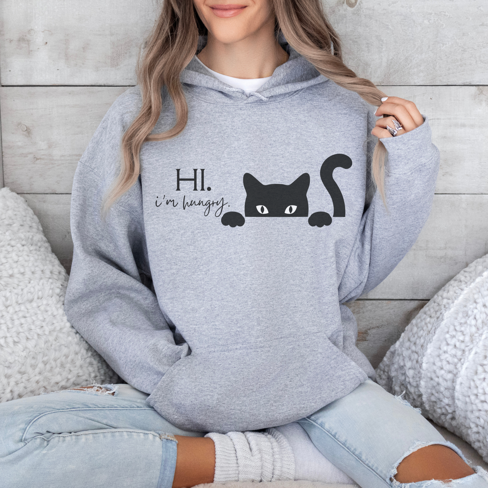 Hoodie Haustier "Hi, i'm hungry" - mamagibt -  - #tag1# - #tag2#