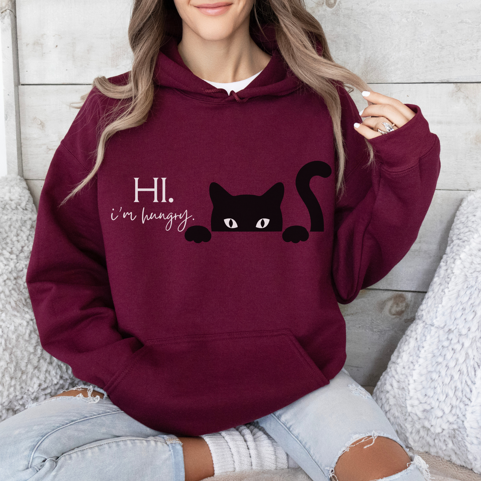 Hoodie Haustier "Hi, i'm hungry" - mamagibt -  - #tag1# - #tag2#