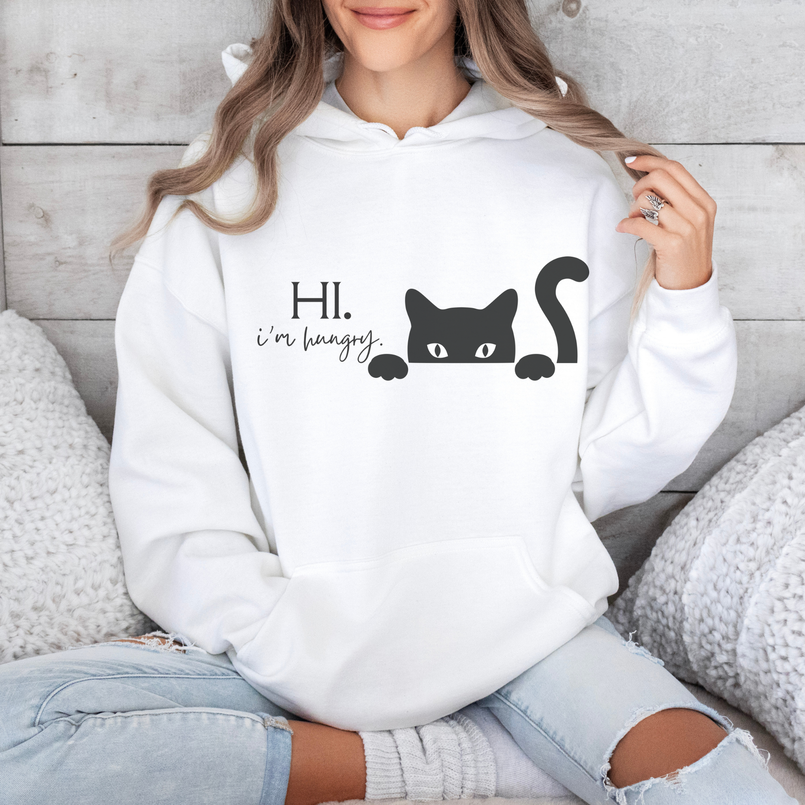 Hoodie Haustier "Hi, i'm hungry" - mamagibt -  - #tag1# - #tag2#