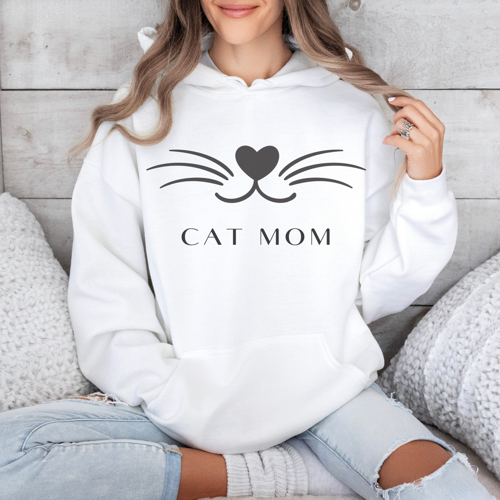 Hoodie Haustier catmom mit Schnurhaaren - mamagibt -  - #tag1# - #tag2#
