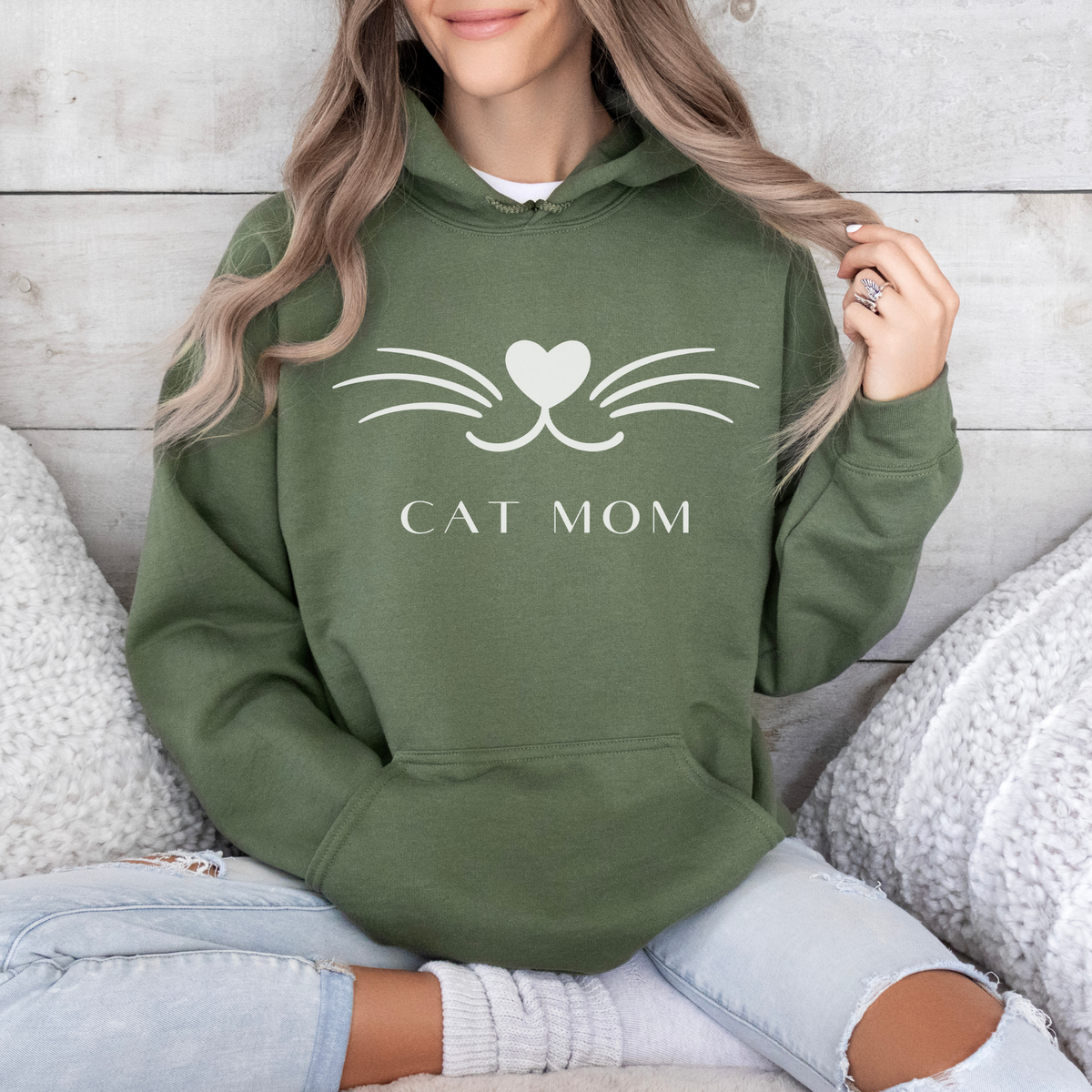 Hoodie Haustier catmom mit Schnurhaaren - mamagibt -  - #tag1# - #tag2#