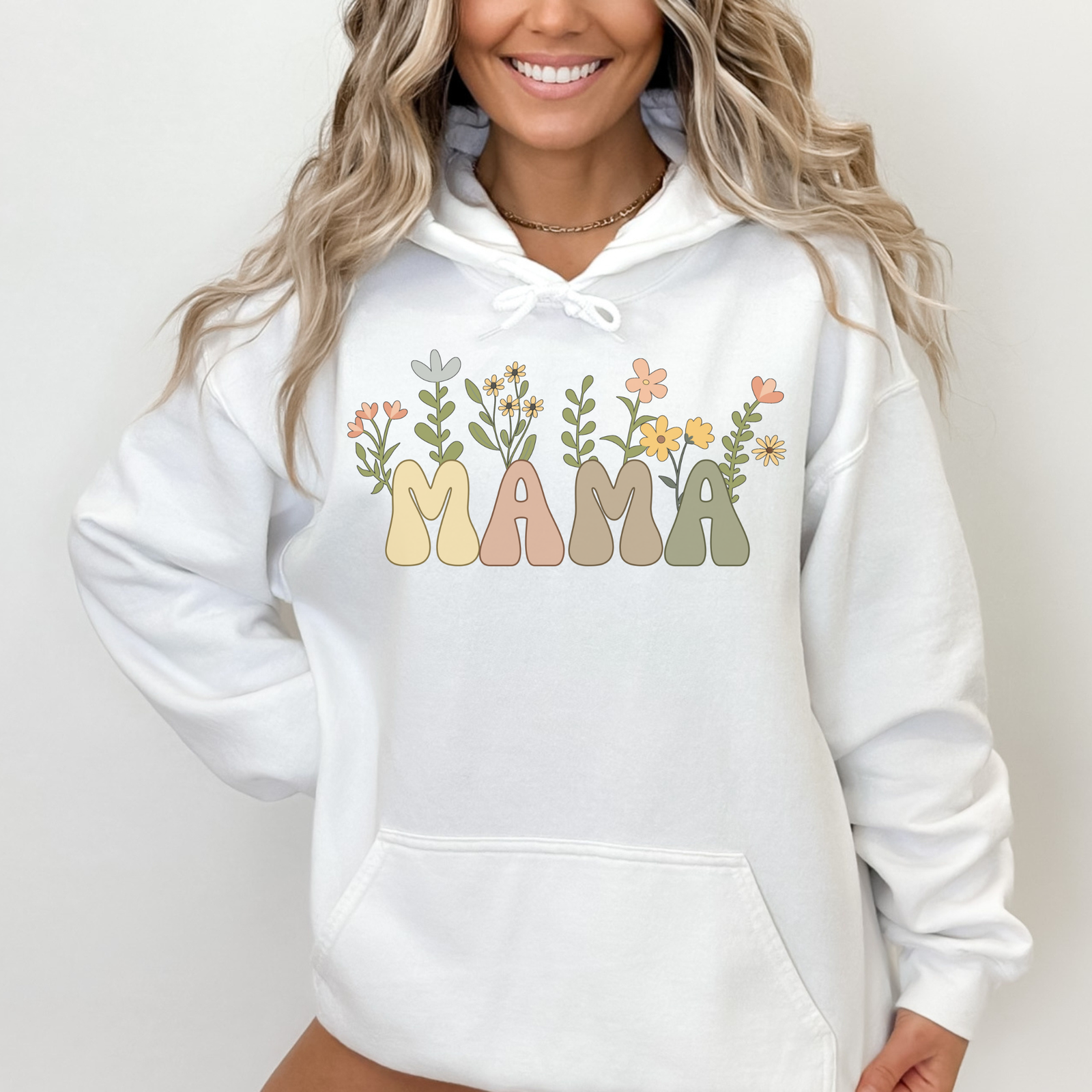 Mama Hoodie mit Blumen - mamagibt -  - #tag1# - #tag2#