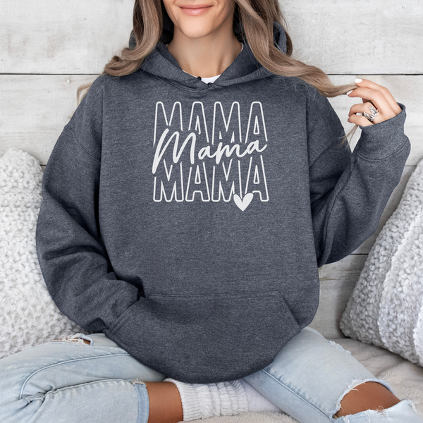 Mama Hoodie triple Heart