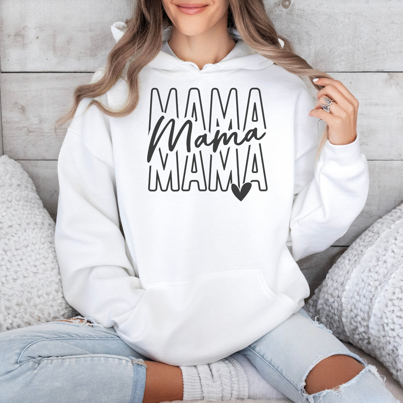 Mama Hoodie mit Herz - mamagibt -  - #tag1# - #tag2#