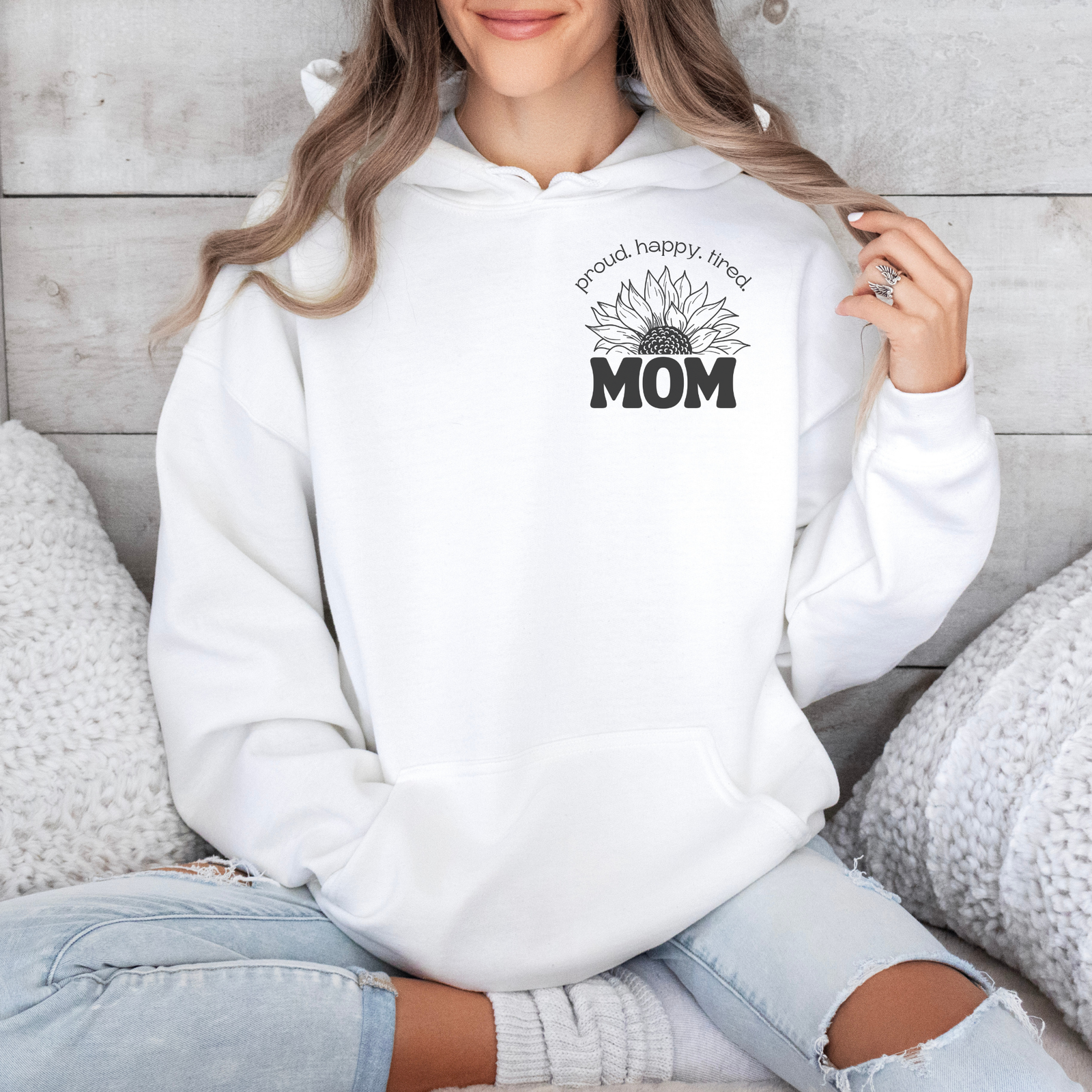 Mama Hoodie mit Sonnenblume - mamagibt -  - #tag1# - #tag2#